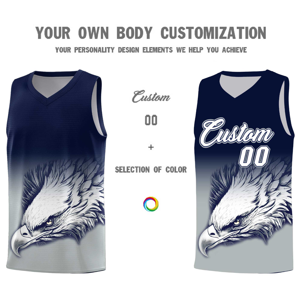 Custom Red Royal Basketball Kits with Eagle Pattern