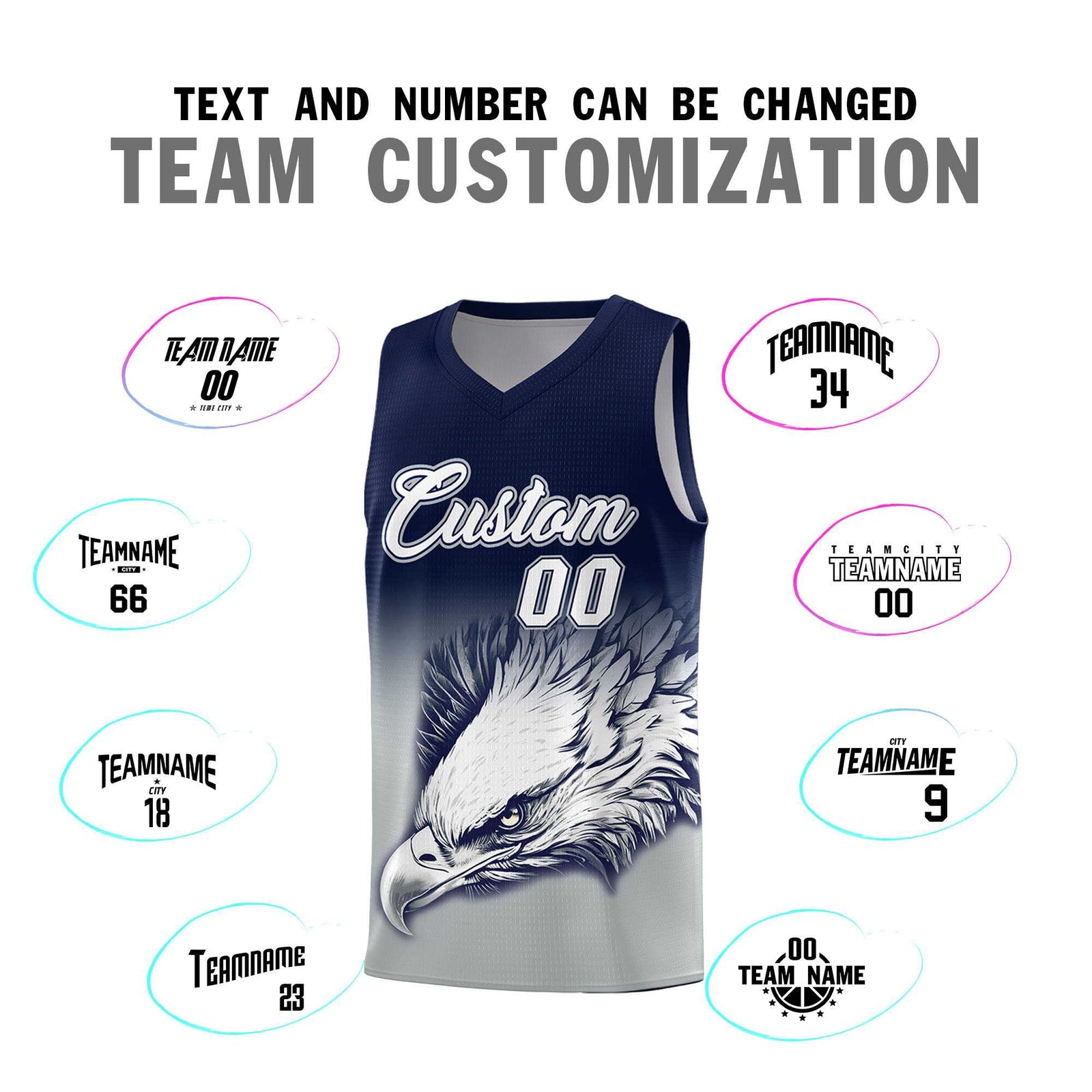 Custom Red Royal Basketball Kits with Eagle Pattern