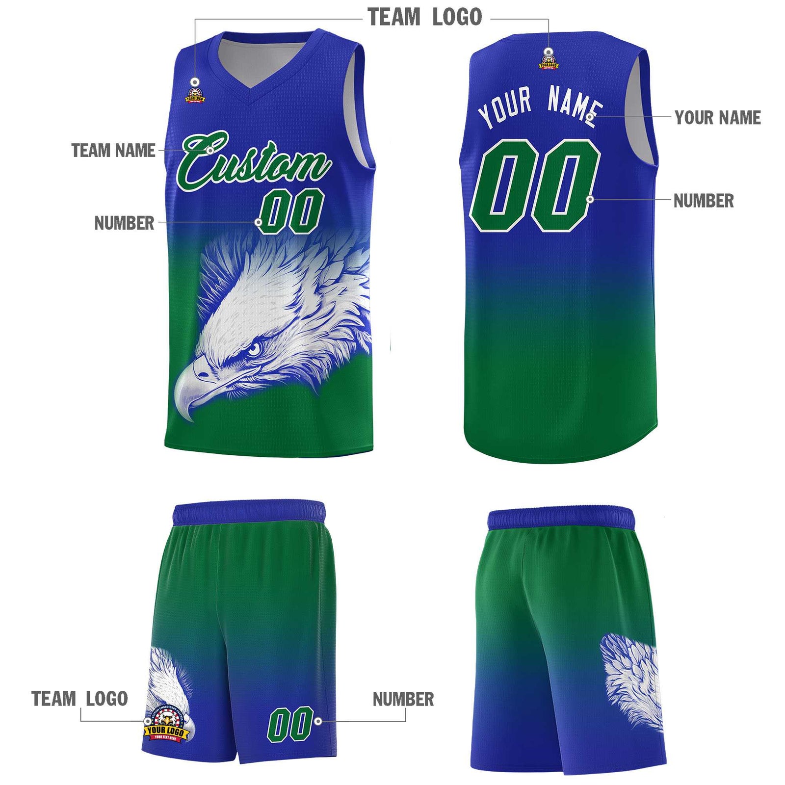 Custom Black Crimson Basketball Kits with Eagle Pattern