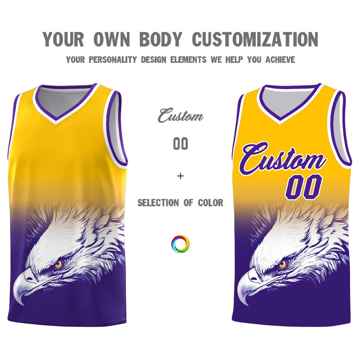 Custom Black Gray Basketball Kits with Eagle Pattern