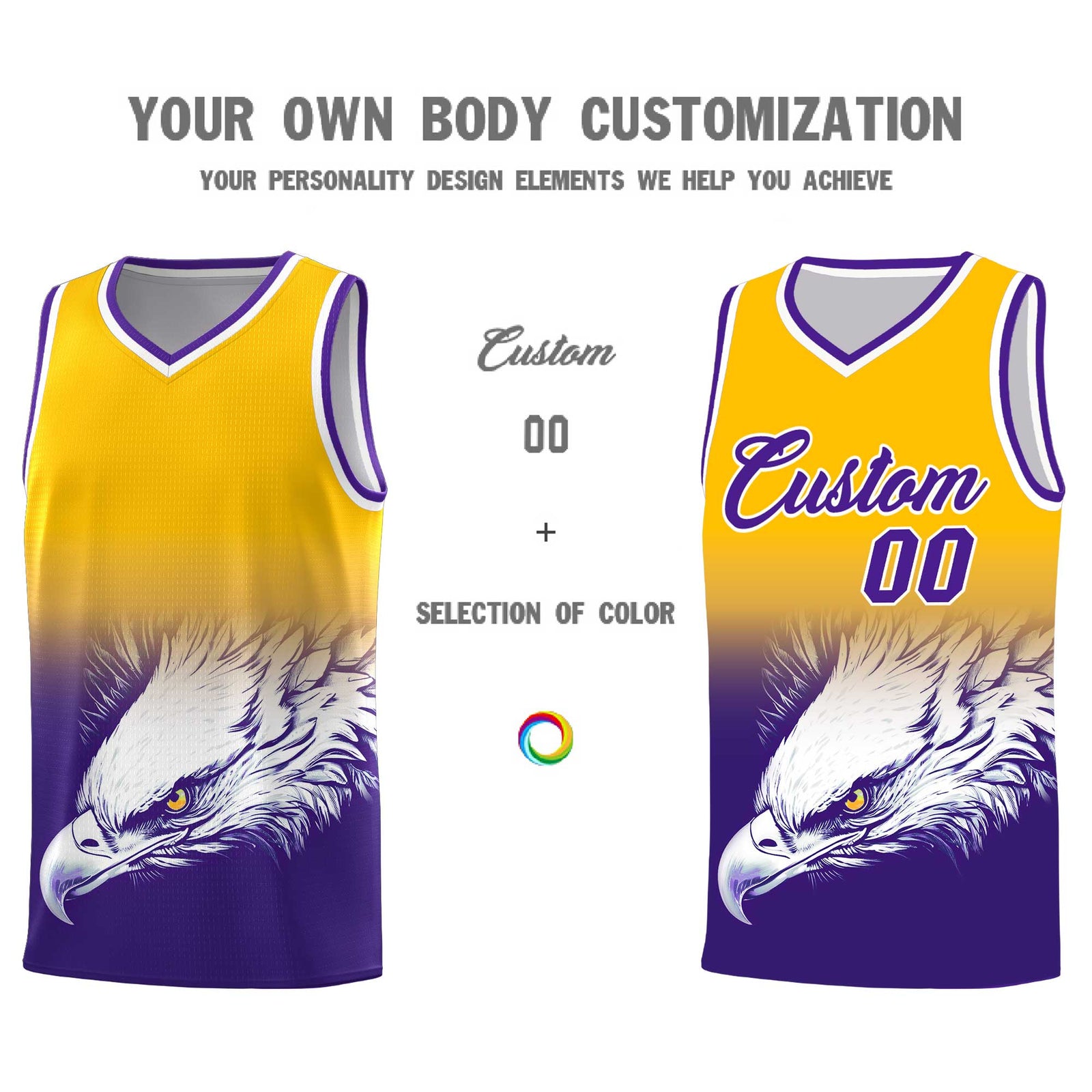Custom Black Gray Basketball Kits with Eagle Pattern