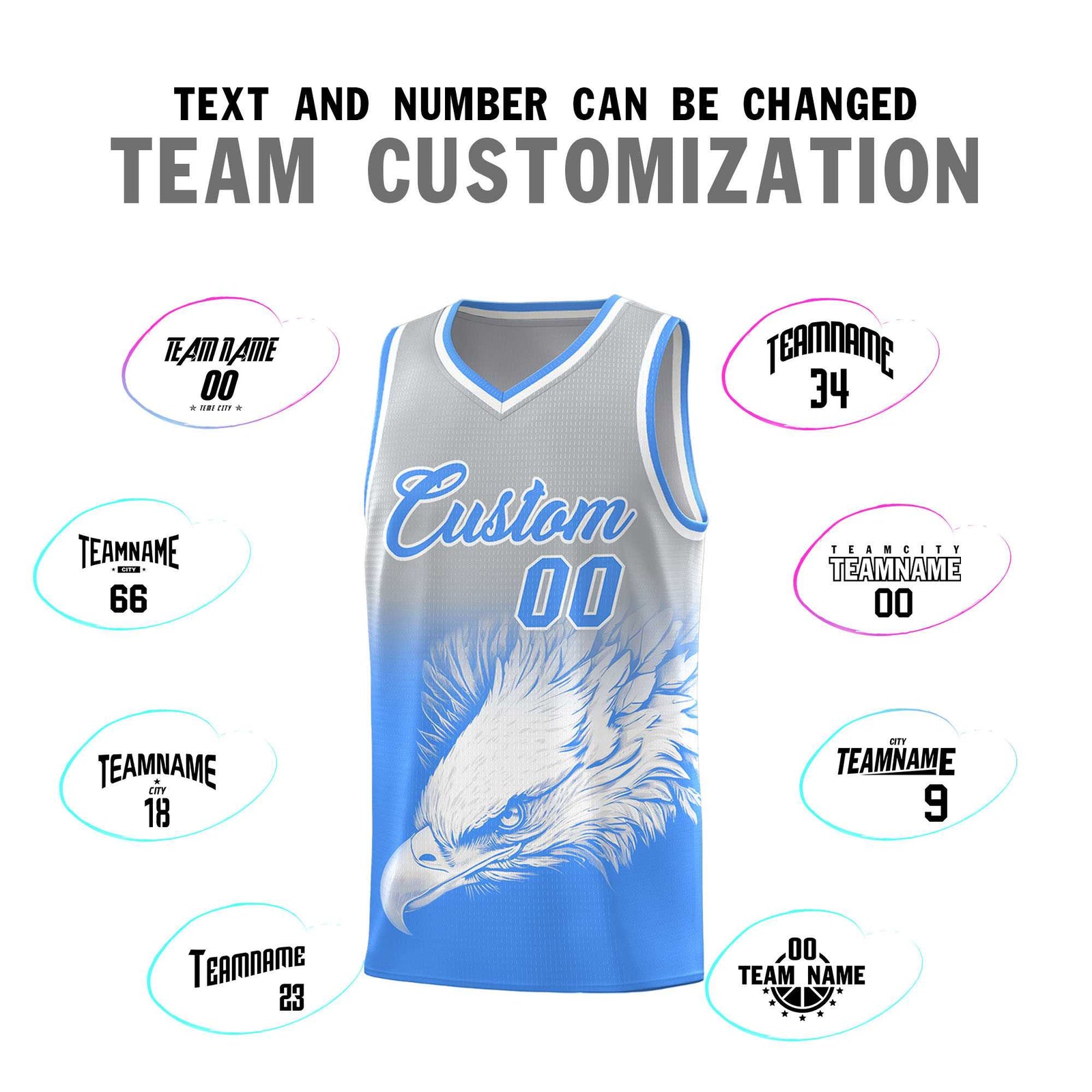 Custom Black Yellow Basketball Kits with Eagle Pattern