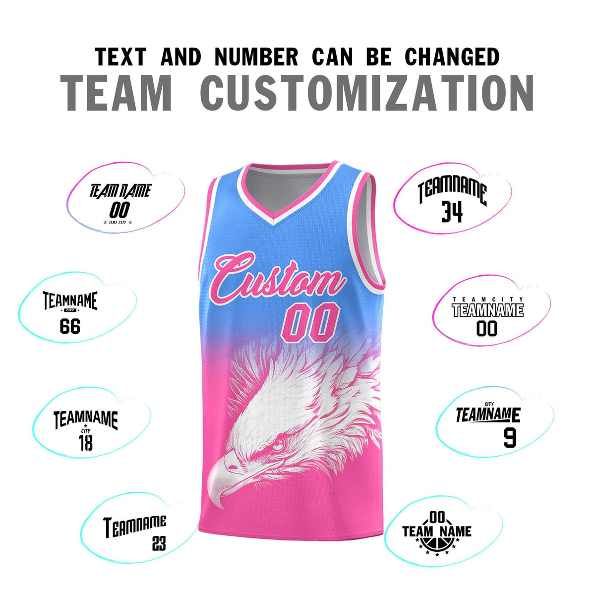 Custom Black Yellow Basketball Kits with Eagle Pattern
