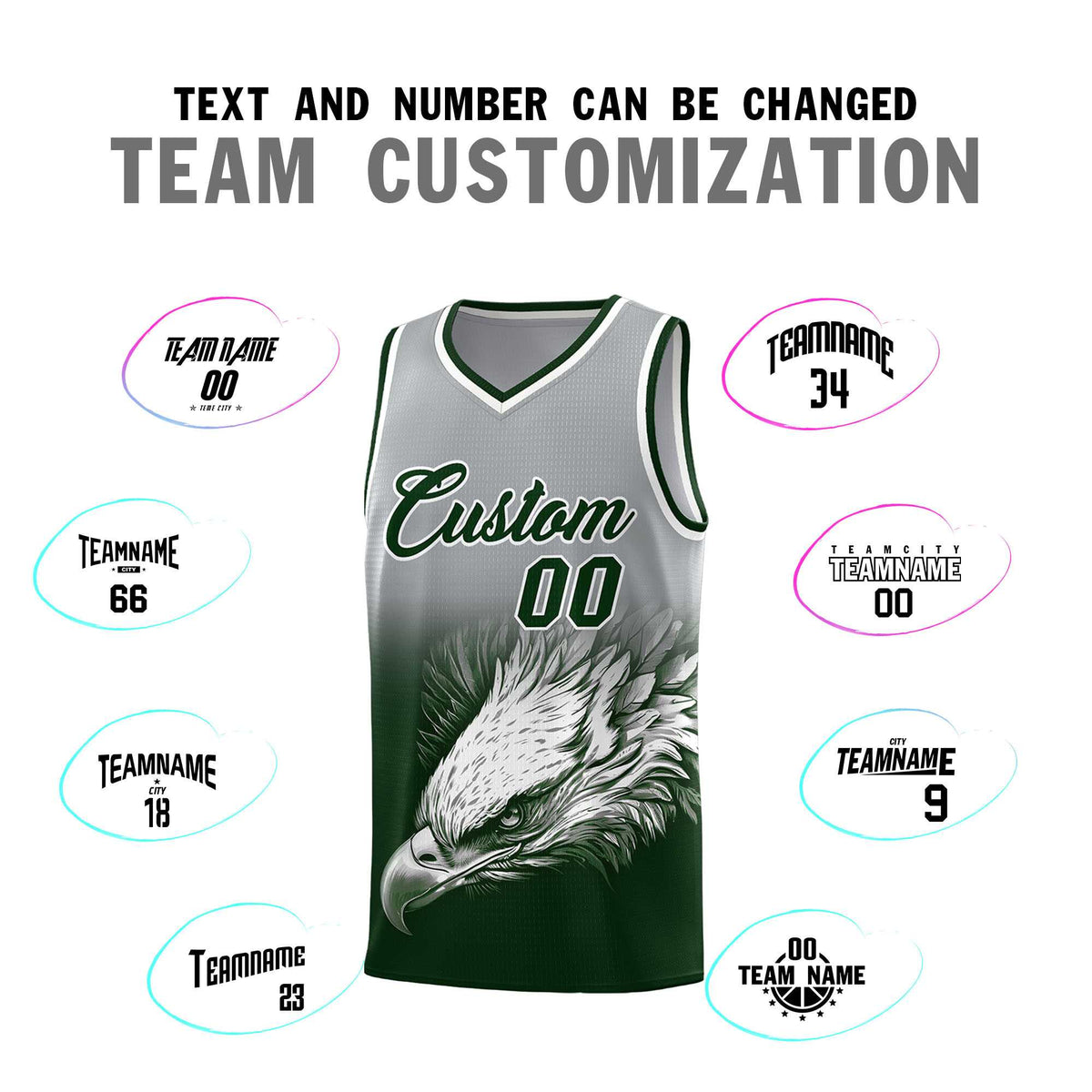 Custom Black Yellow Basketball Kits with Eagle Pattern