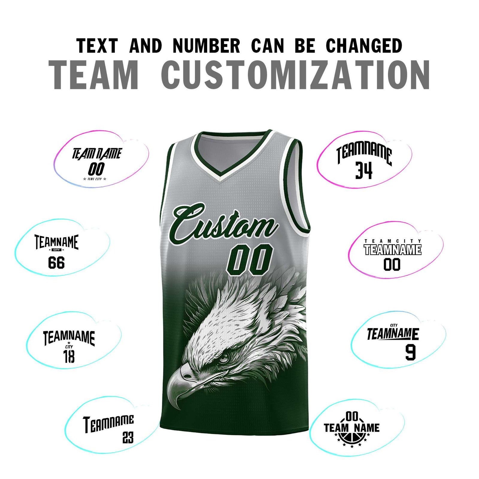 Custom Black Yellow Basketball Kits with Eagle Pattern