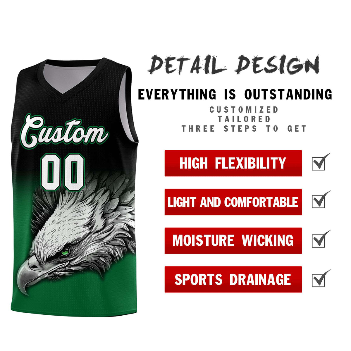 Custom Gray Pink Basketball Kits with Eagle Pattern