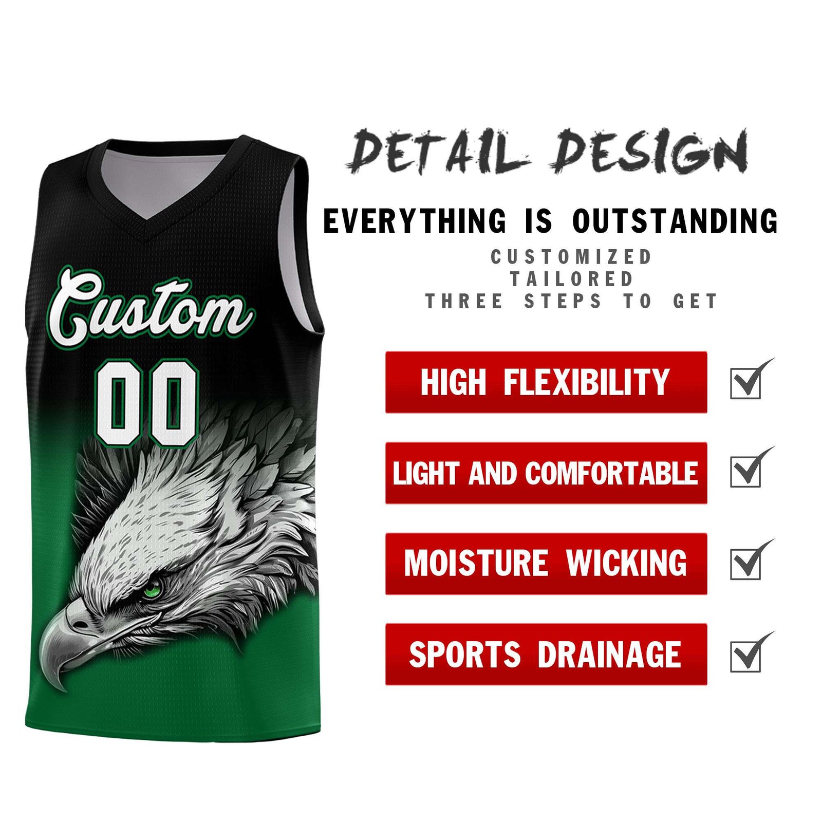 Custom Gray Pink Basketball Kits with Eagle Pattern