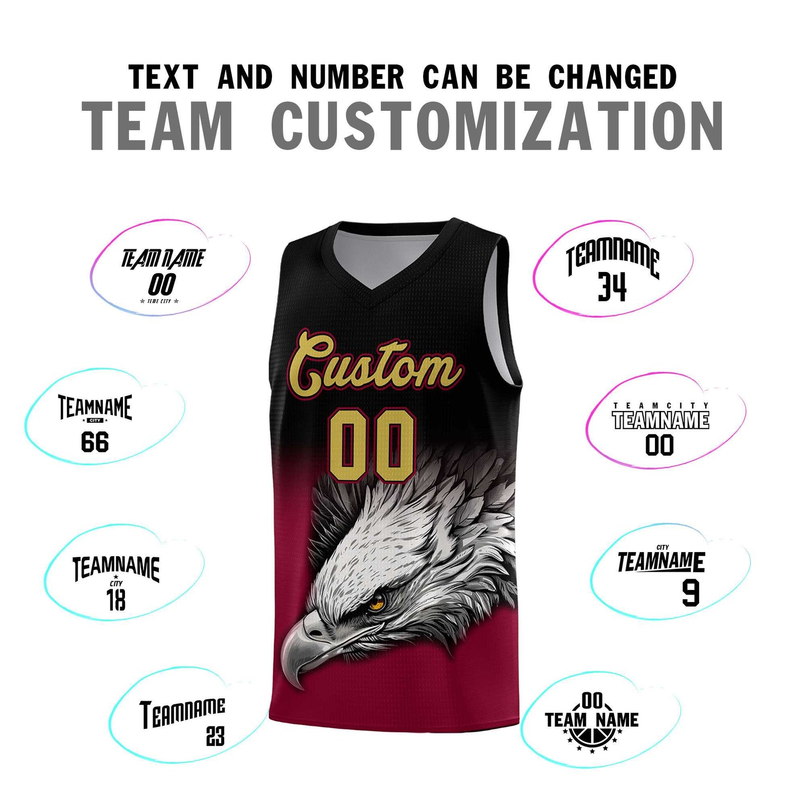 Custom Royal Kelly Green Basketball Kits with Eagle Pattern