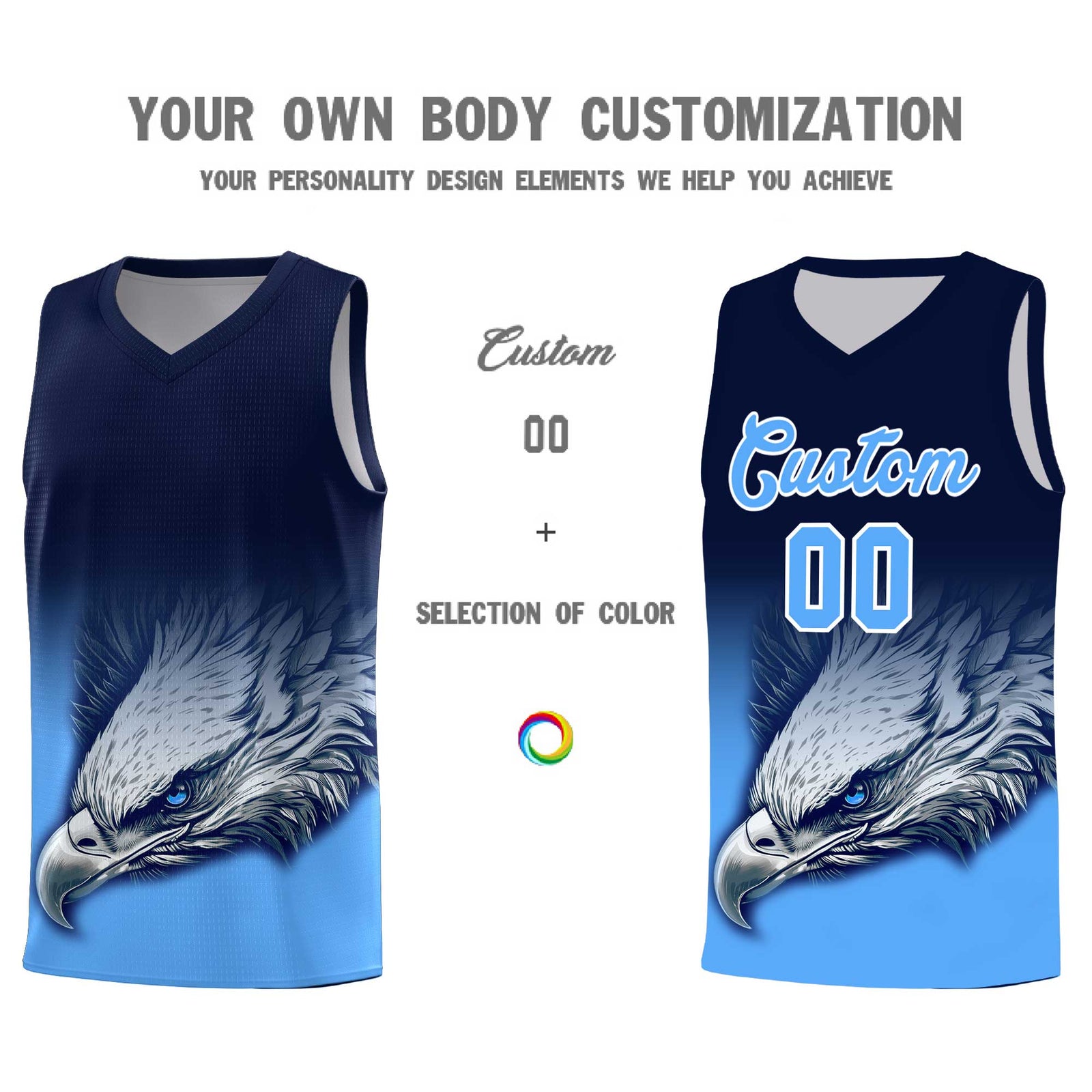 Custom Red Kelly Green Basketball Kits with Eagle Pattern