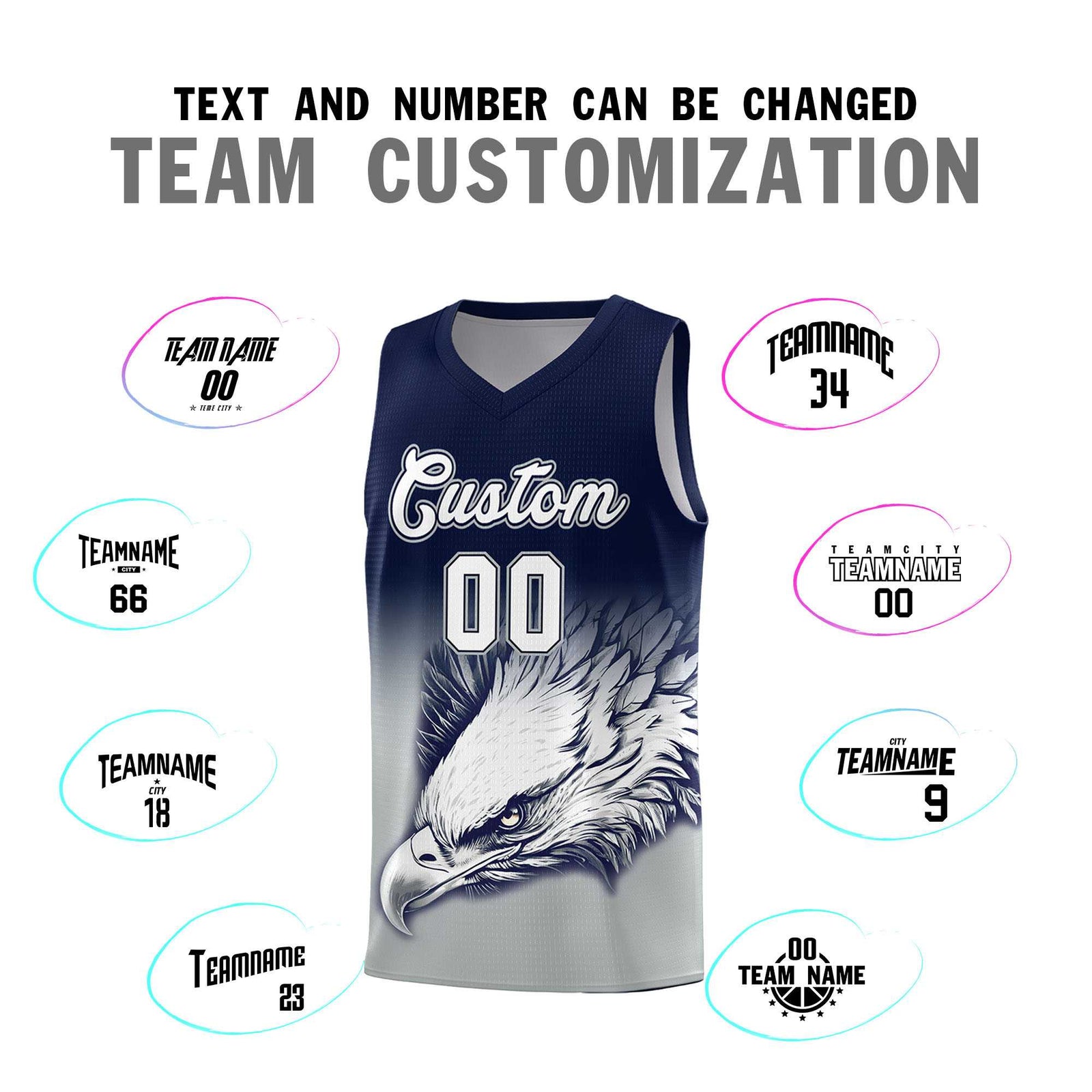Custom Red Royal Basketball Kits with Eagle Pattern