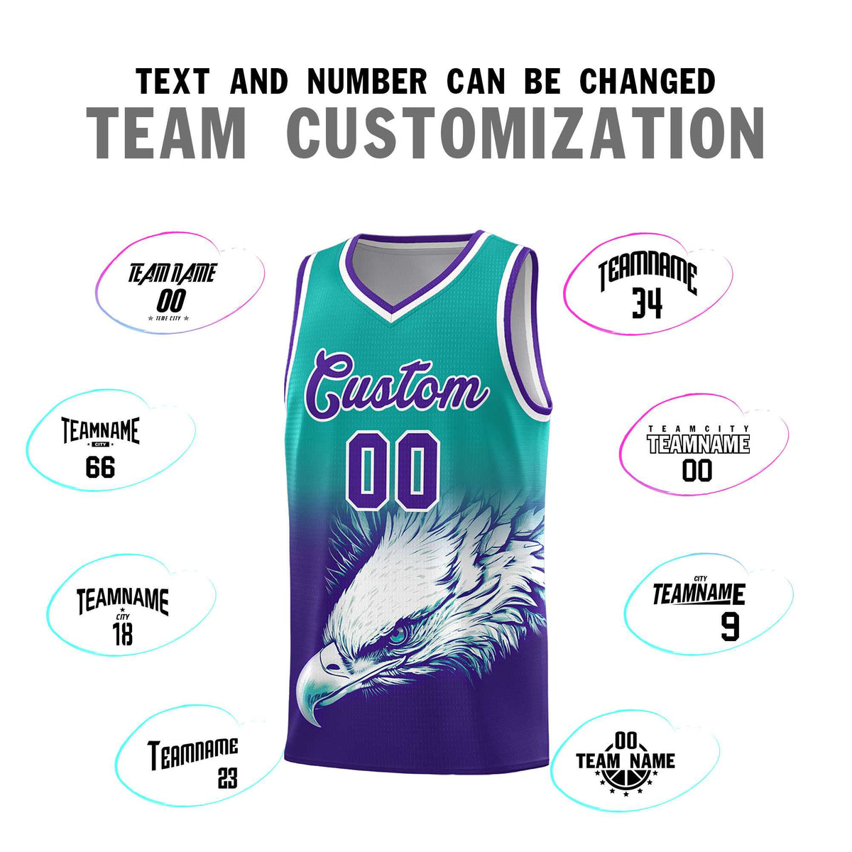 Custom Black Olive Basketball Kits with Eagle Pattern