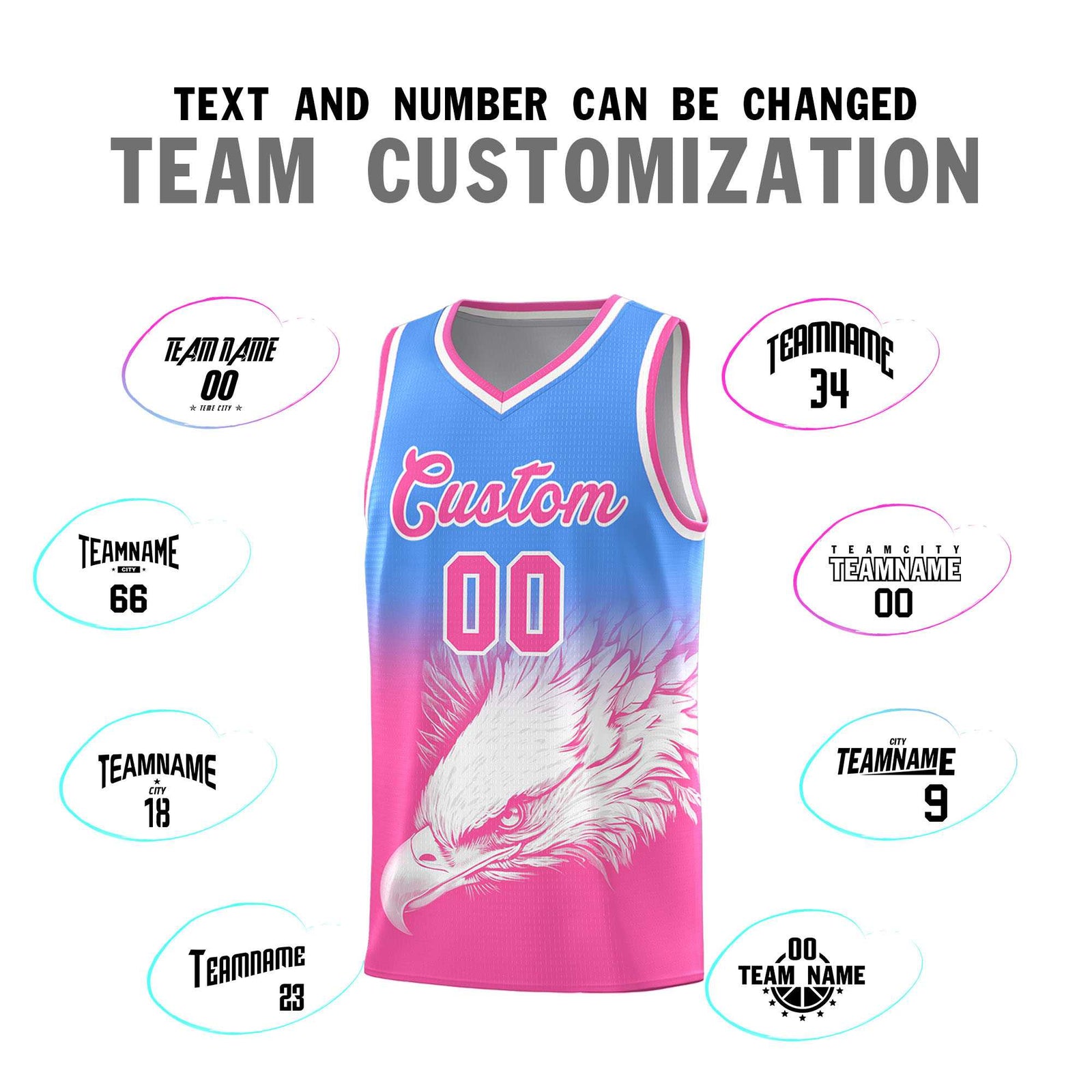 Custom Black Yellow Basketball Kits with Eagle Pattern