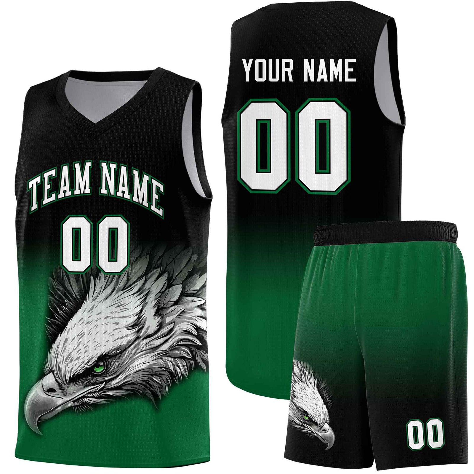 Custom Gray Pink Basketball Kits with Eagle Pattern