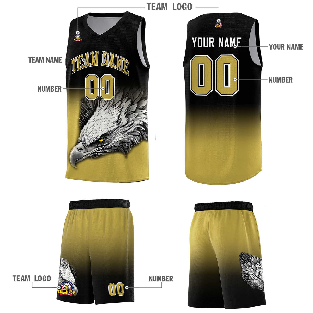Custom Pink Purple Basketball Kits with Eagle Pattern