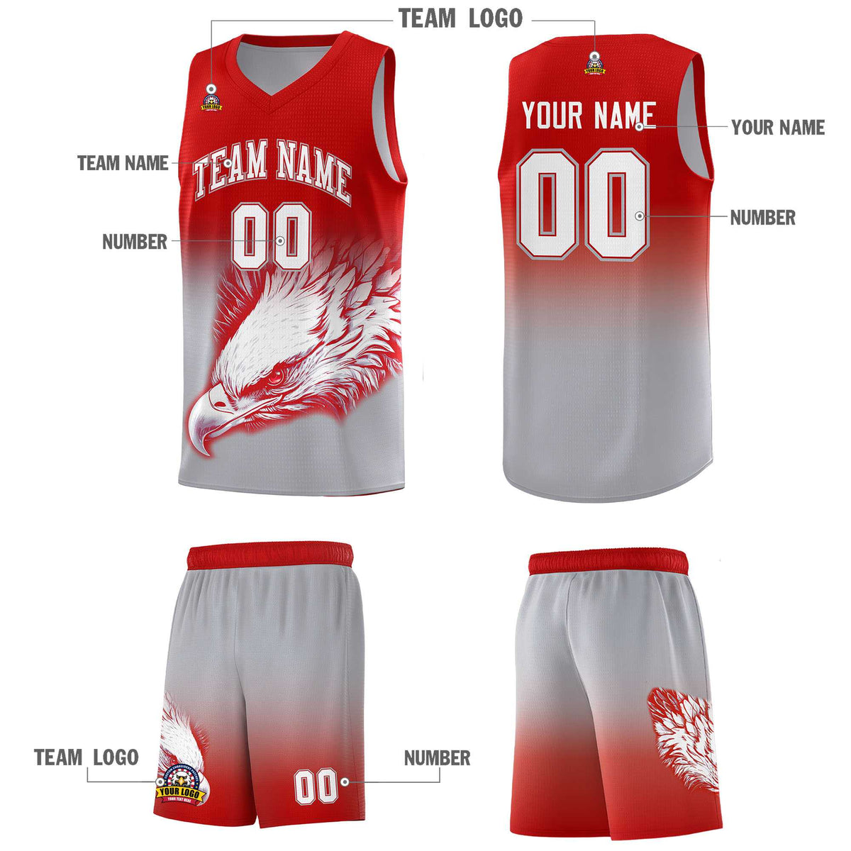Custom Navy Teal Basketball Kits with Eagle Pattern