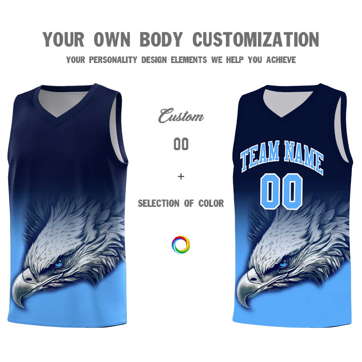 Custom Red Kelly Green Basketball Kits with Eagle Pattern