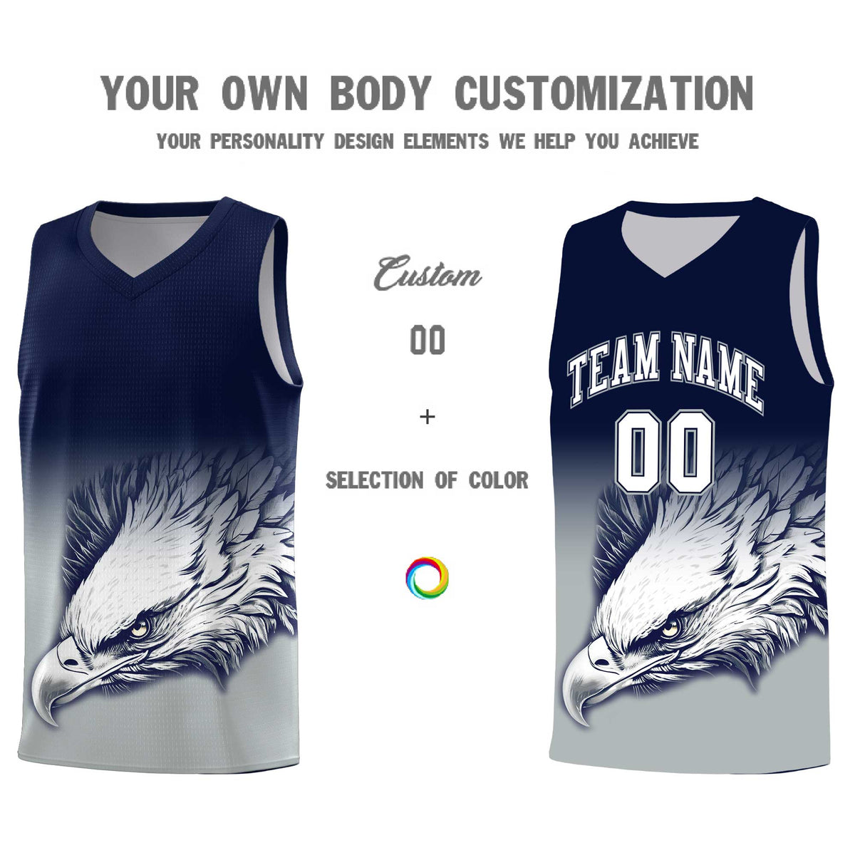 Custom Red Royal Basketball Kits with Eagle Pattern
