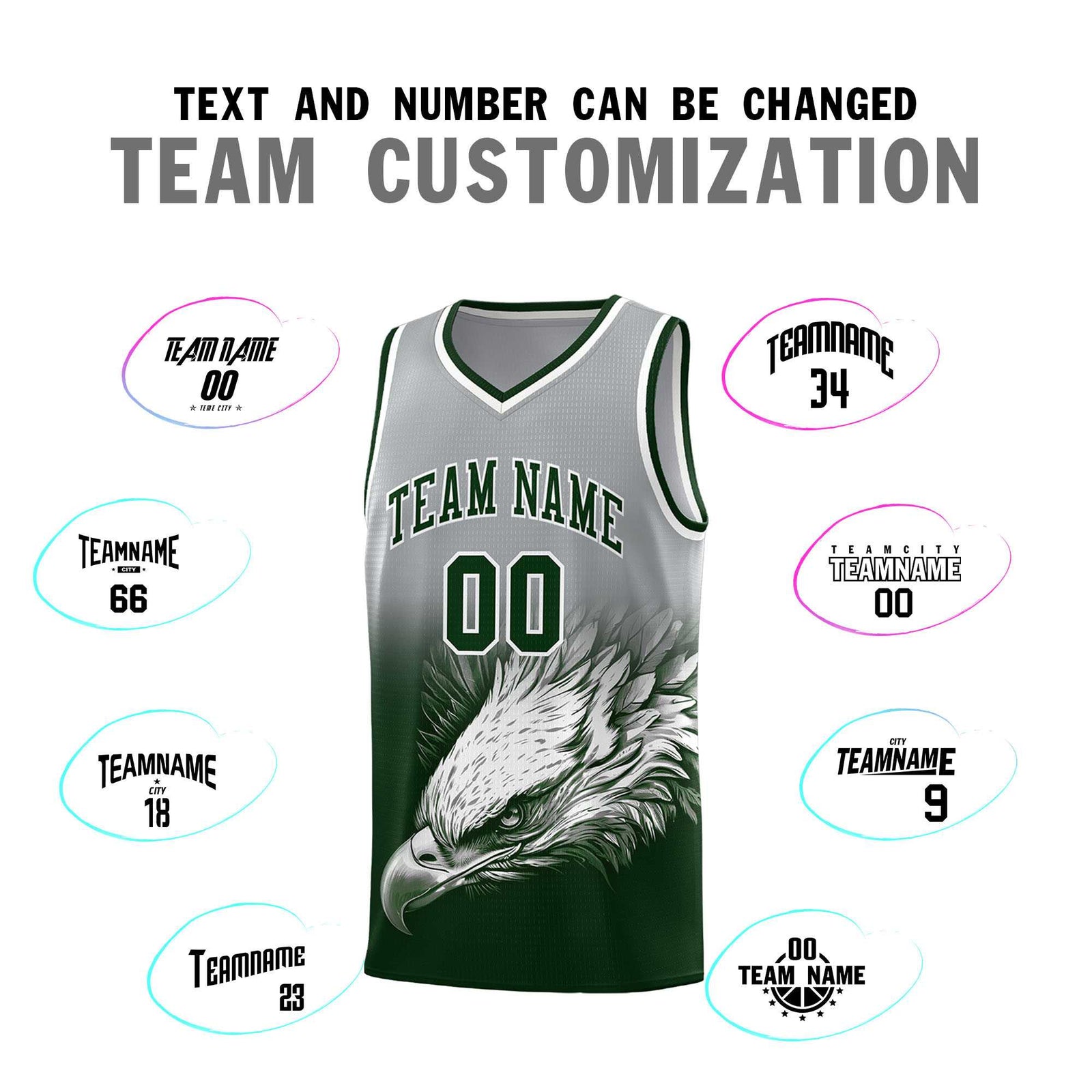 Custom Black Yellow Basketball Kits with Eagle Pattern