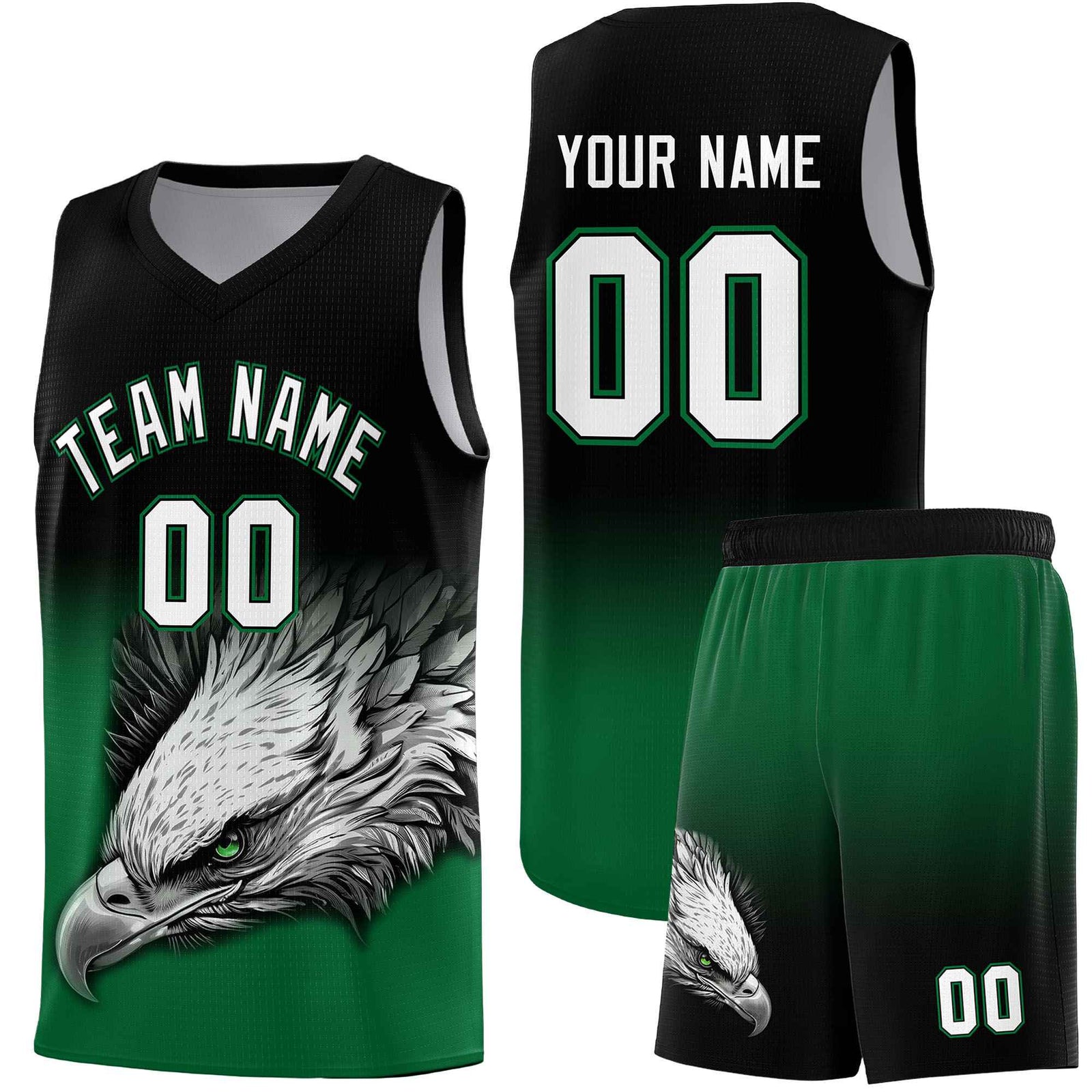 Custom Gray Pink Basketball Kits with Eagle Pattern