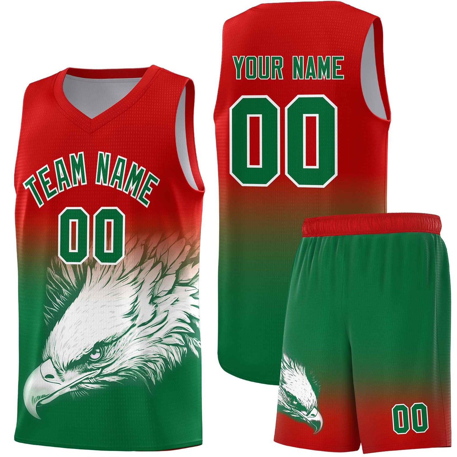 Custom Navy Powder Blue Basketball Kits with Eagle Pattern