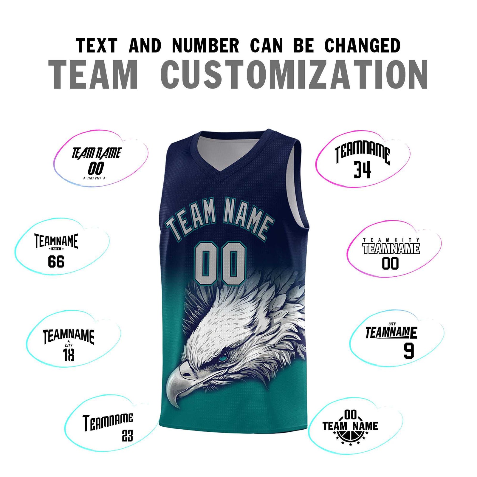 Custom Red Gray Basketball Kits with Eagle Pattern