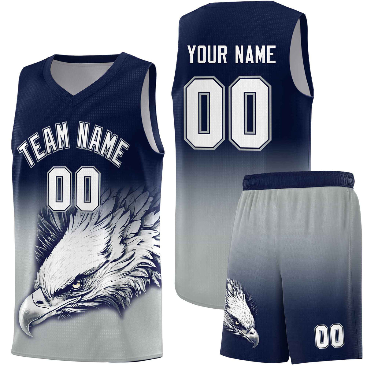 Custom Red Royal Basketball Kits with Eagle Pattern
