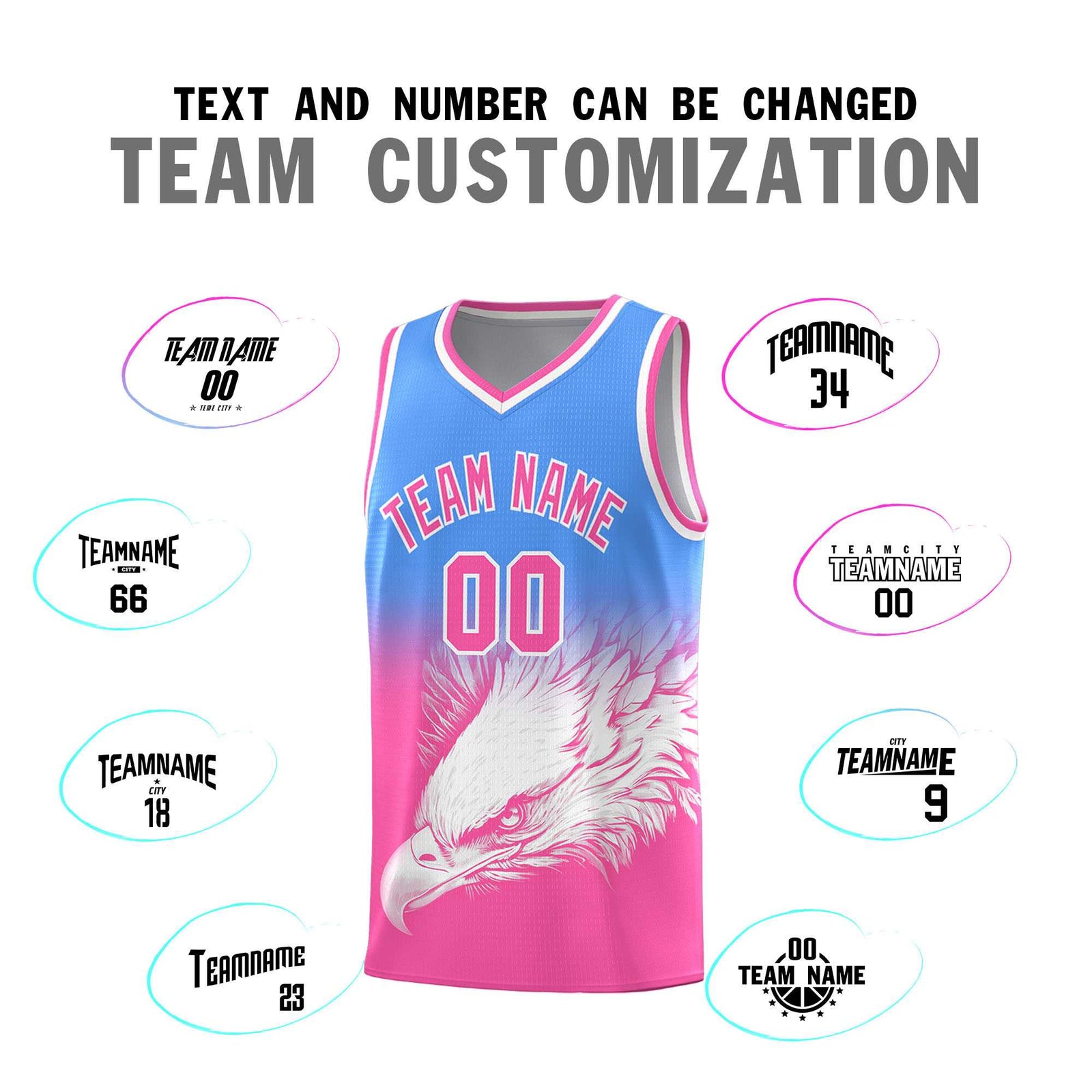 Custom Black Yellow Basketball Kits with Eagle Pattern