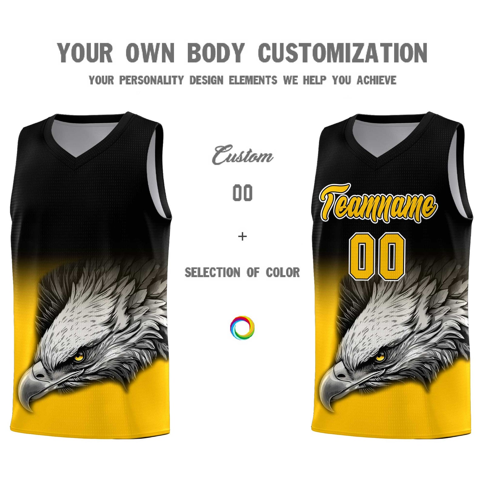 Custom Gray Green Basketball Kits with Eagle Pattern
