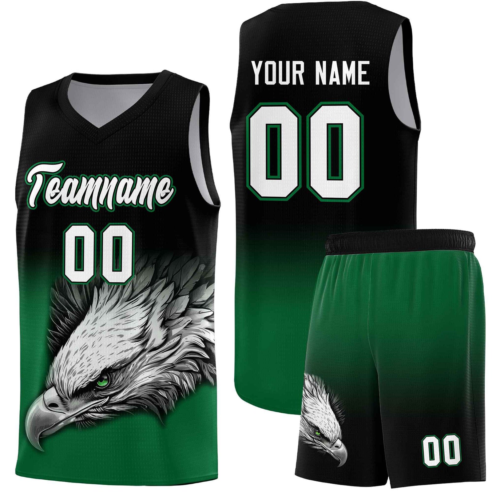 Custom Gray Pink Basketball Kits with Eagle Pattern