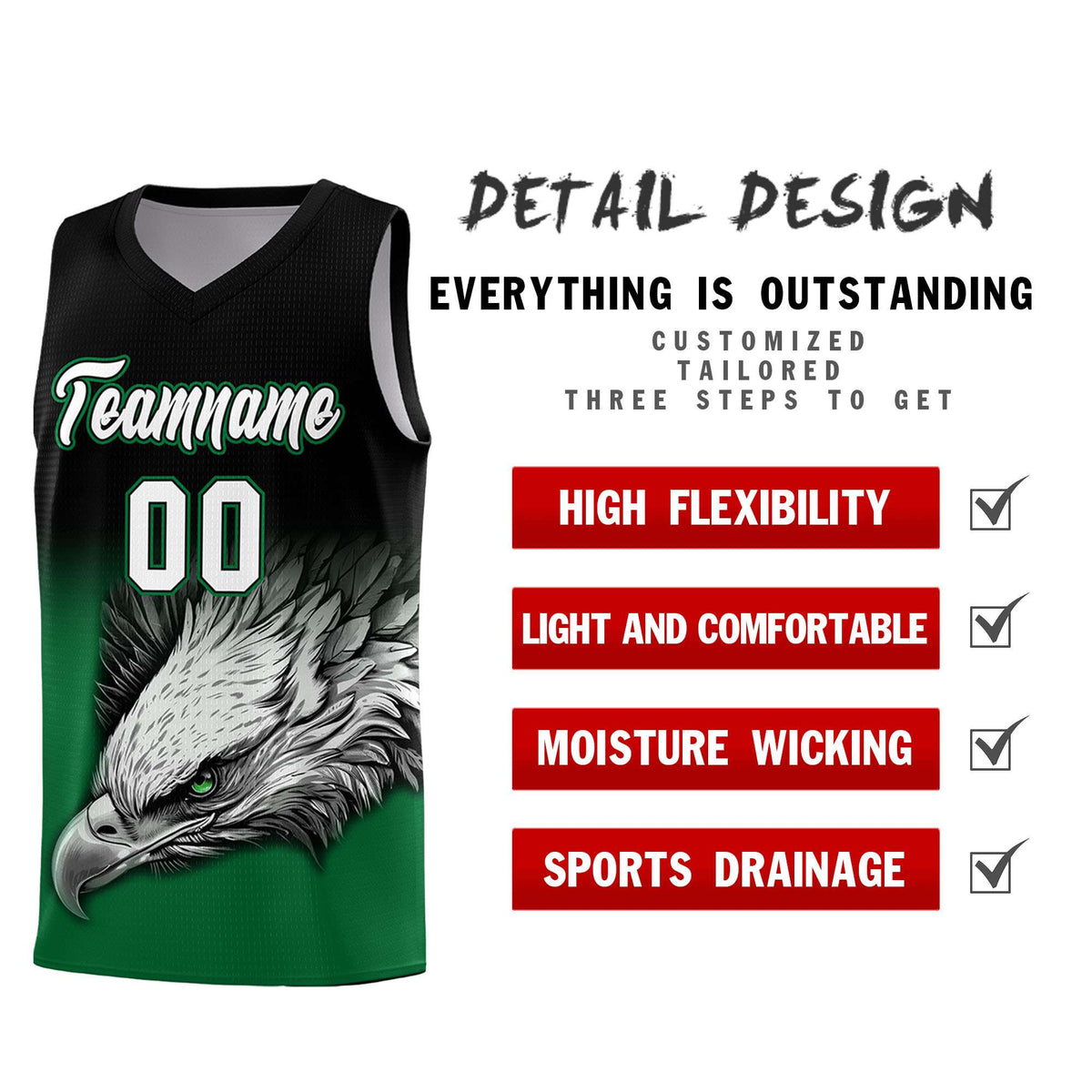Custom Gray Pink Basketball Kits with Eagle Pattern