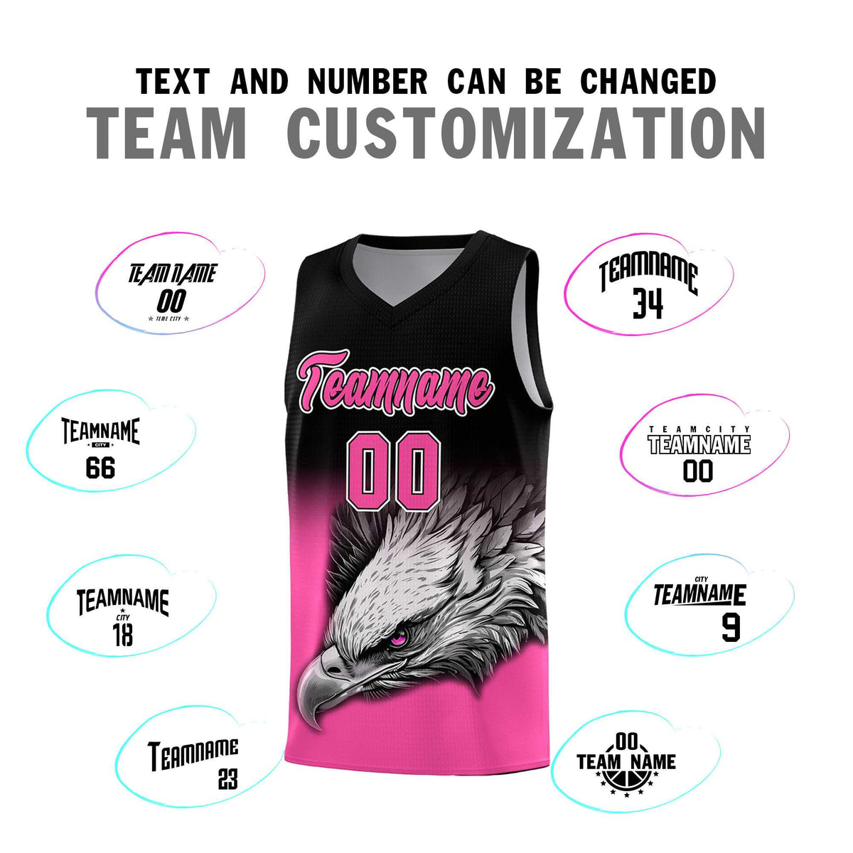 Custom Orange Purple Basketball Kits with Eagle Pattern