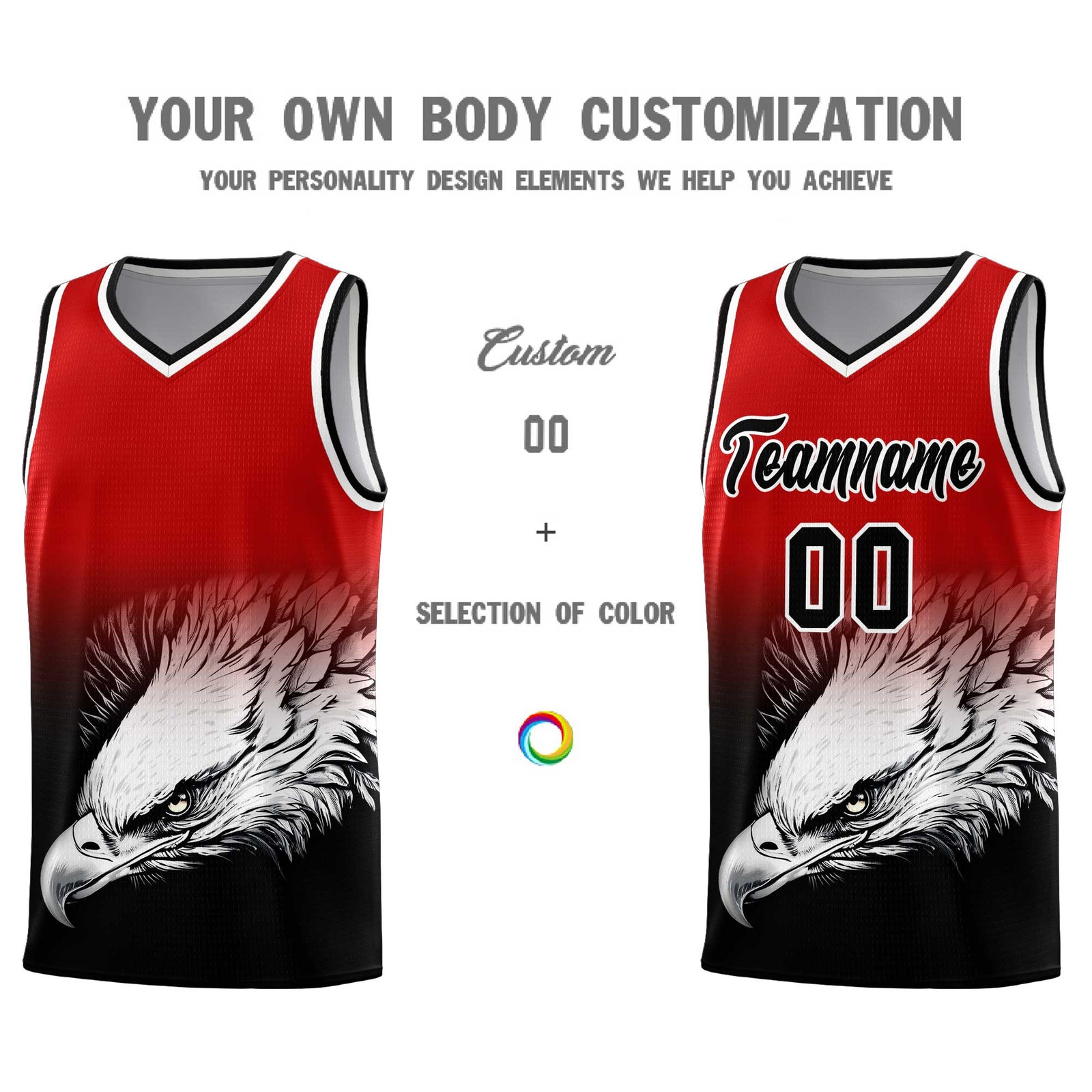 Custom Royal Yellow Basketball Kits with Eagle Pattern