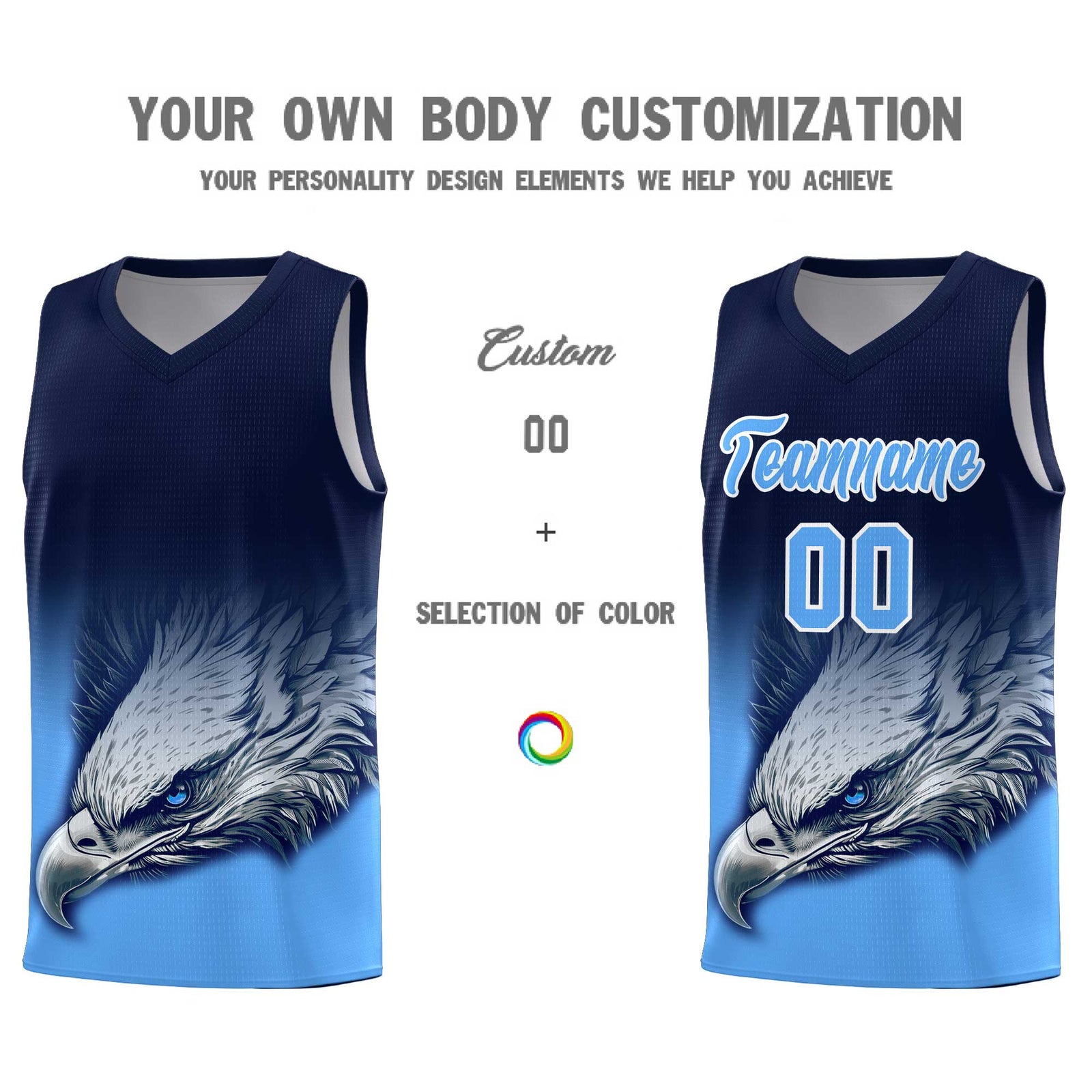 Custom Red Kelly Green Basketball Kits with Eagle Pattern