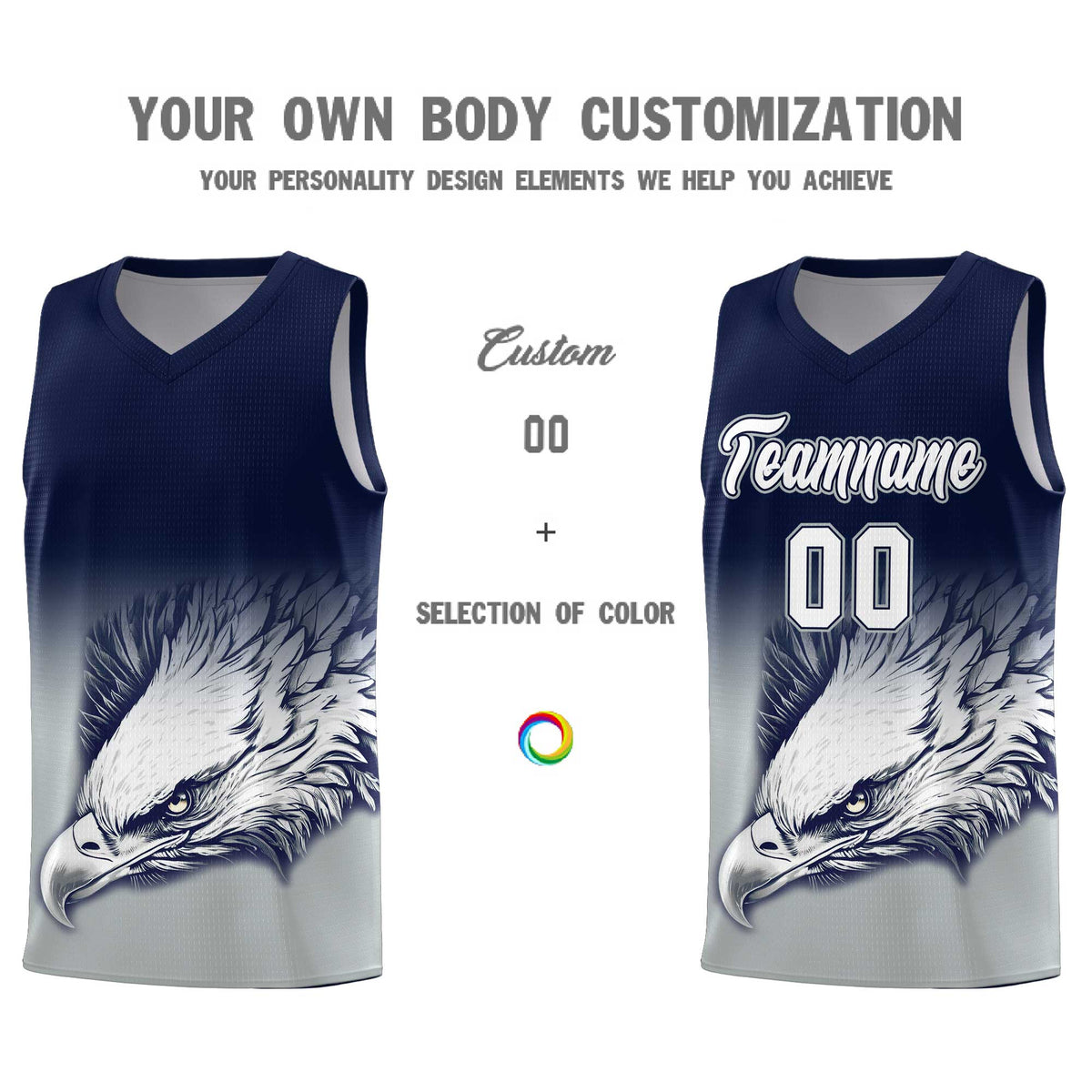 Custom Red Royal Basketball Kits with Eagle Pattern
