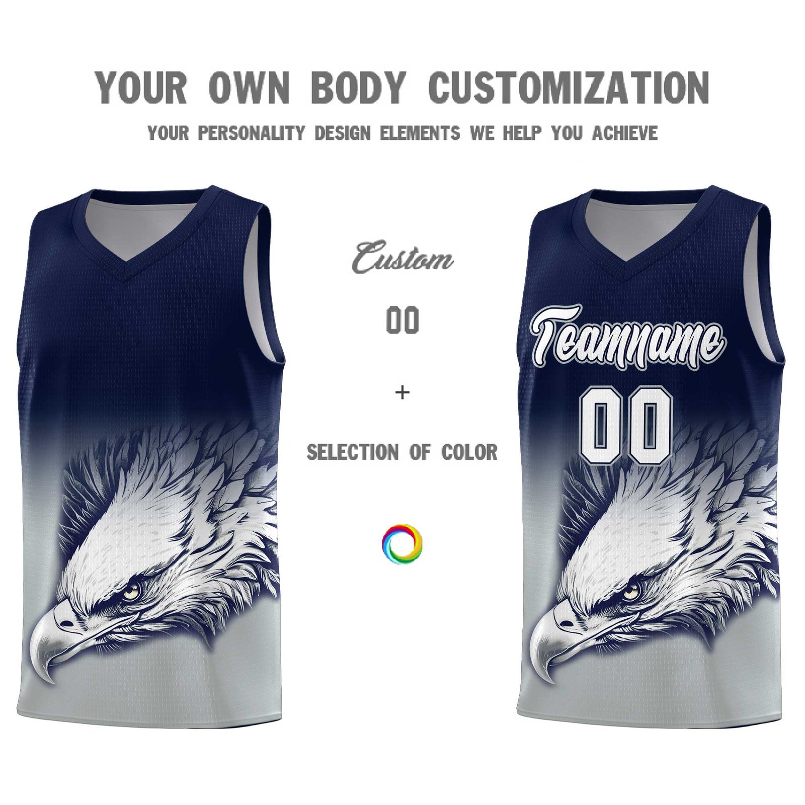 Custom Red Royal Basketball Kits with Eagle Pattern