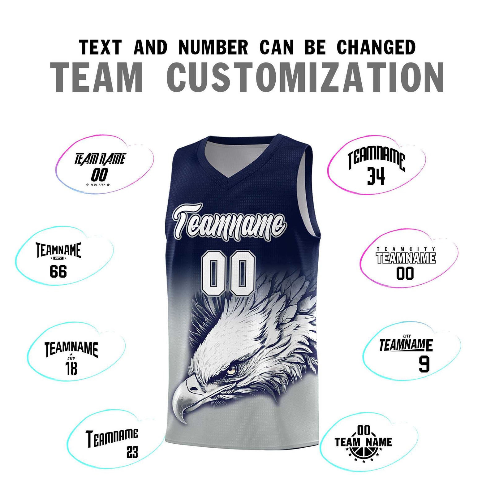 Custom Red Royal Basketball Kits with Eagle Pattern