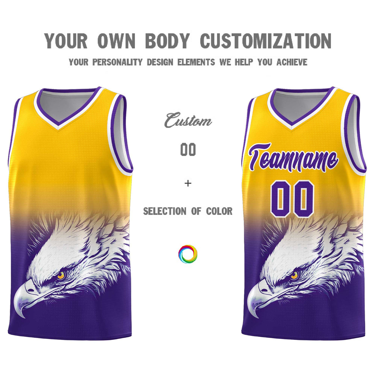 Custom Black Gray Basketball Kits with Eagle Pattern