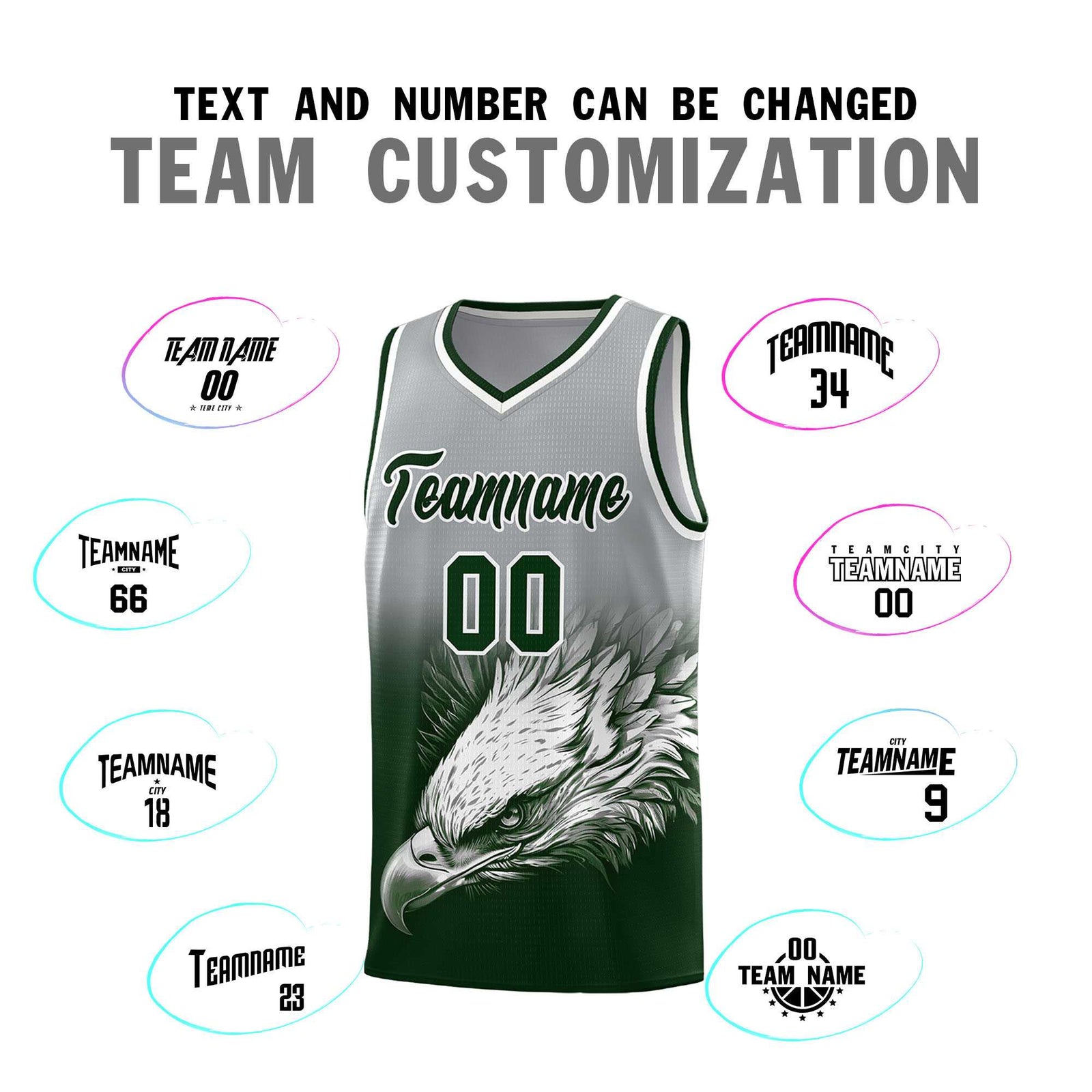 Custom Black Yellow Basketball Kits with Eagle Pattern