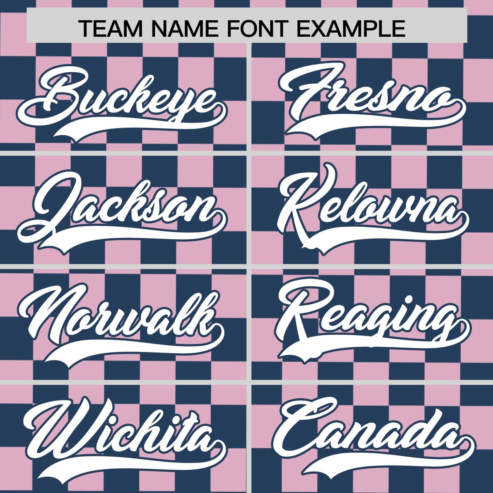 Custom Midnight Blue Light Pink Personalized Plaid Fashion Design Authentic Baseball Jersey