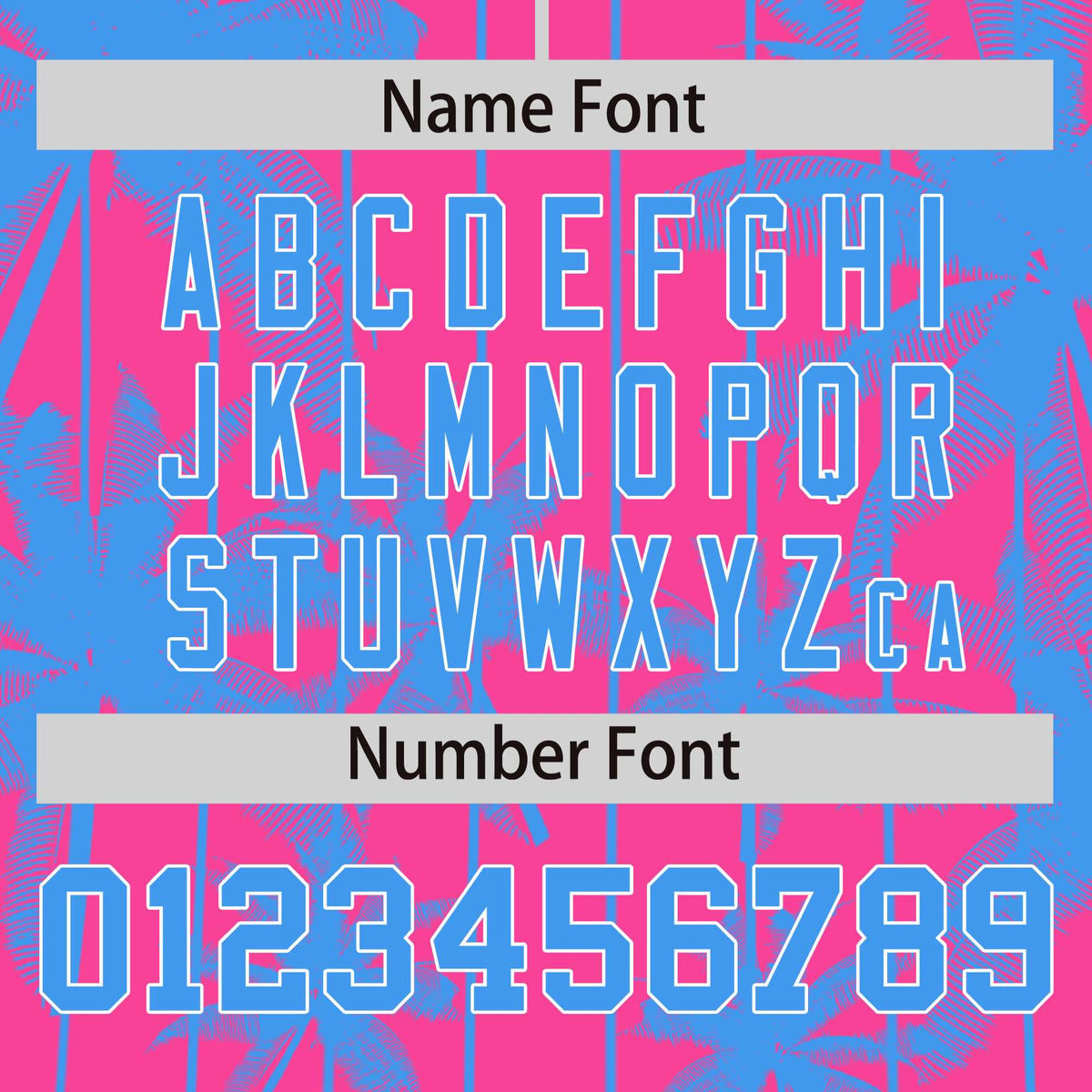 Custom Pink Powder Blue Pinstripe Coconut Tree Pattern Authentic Baseball Jersey