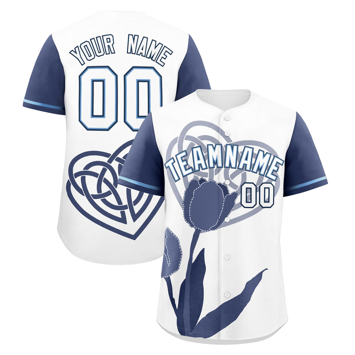 Custom White Powder Blue Mother's Day Style Graffiti Pattern Moisture-Wicking Baseball Jersey| KXKSHOP