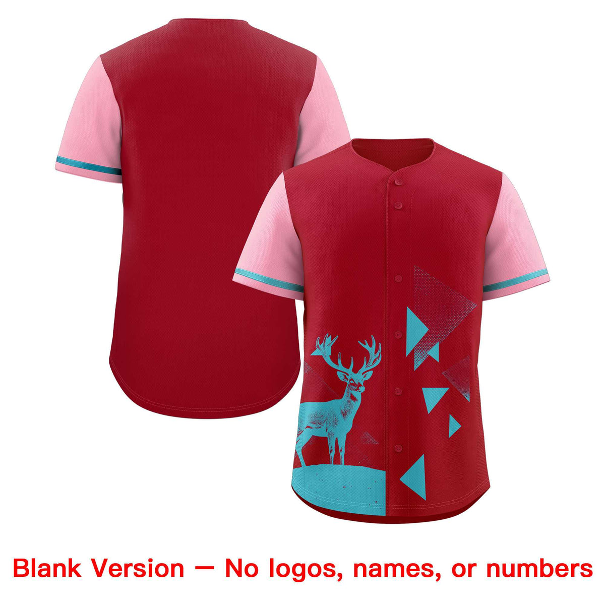 Custom Light Pink Scarlet Raptor Series Raglan Sleeves Drapable Baseball Jersey