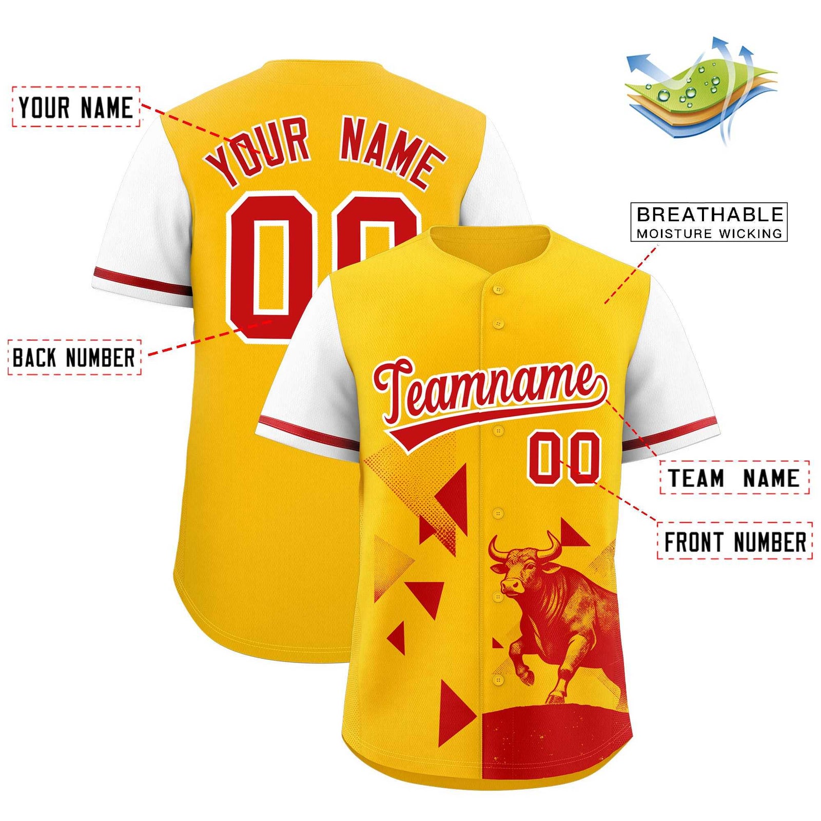 Custom White Yellow Raptor Series Raglan Sleeves Casual Sports Baseball Jersey |KXKSHOP
