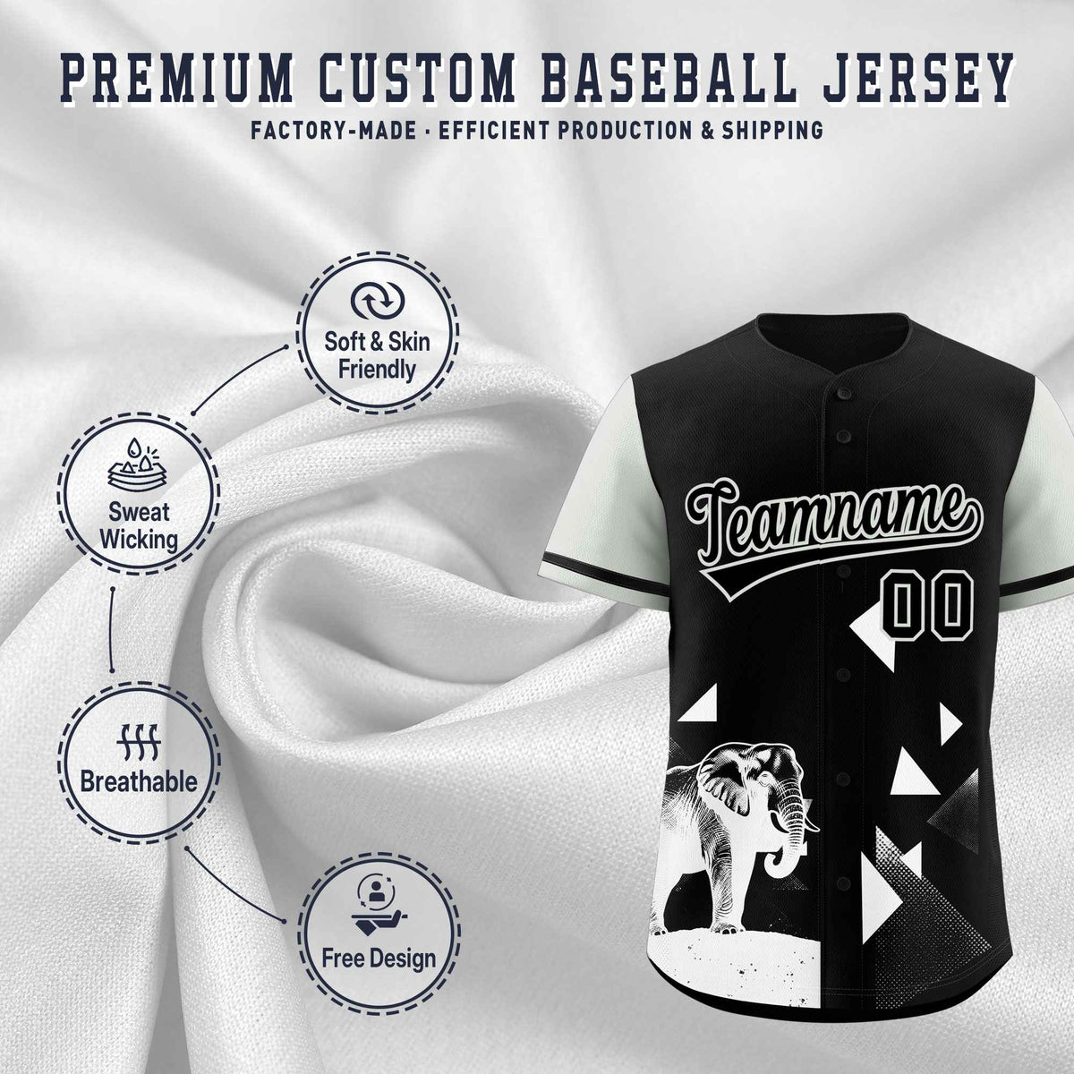 Custom Gray Black Raptor Series Raglan Sleeves Drapable Baseball Jersey |KXKSHOP