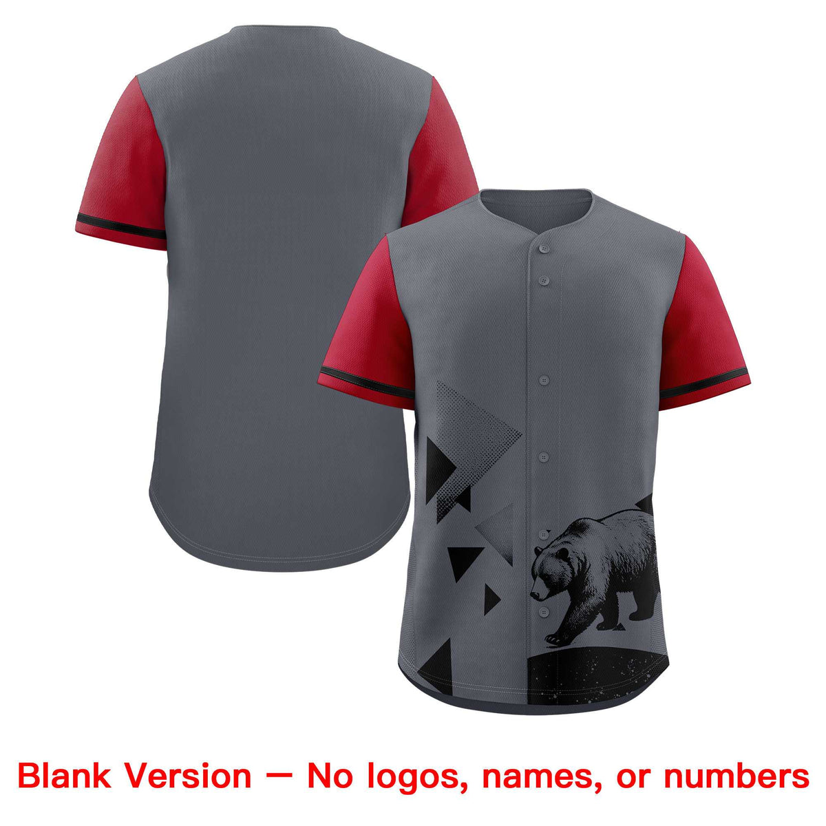 Custom Gray Scarlet Raptor Series Raglan Sleeves Urban Style Baseball Jersey |KXKSHOP