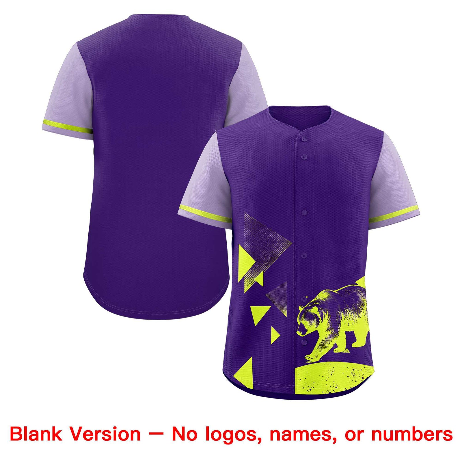 Custom Light Purple Purple Raptor Series Raglan Sleeves Wrinkle-Resistant Baseball Jersey |KXKSHOP