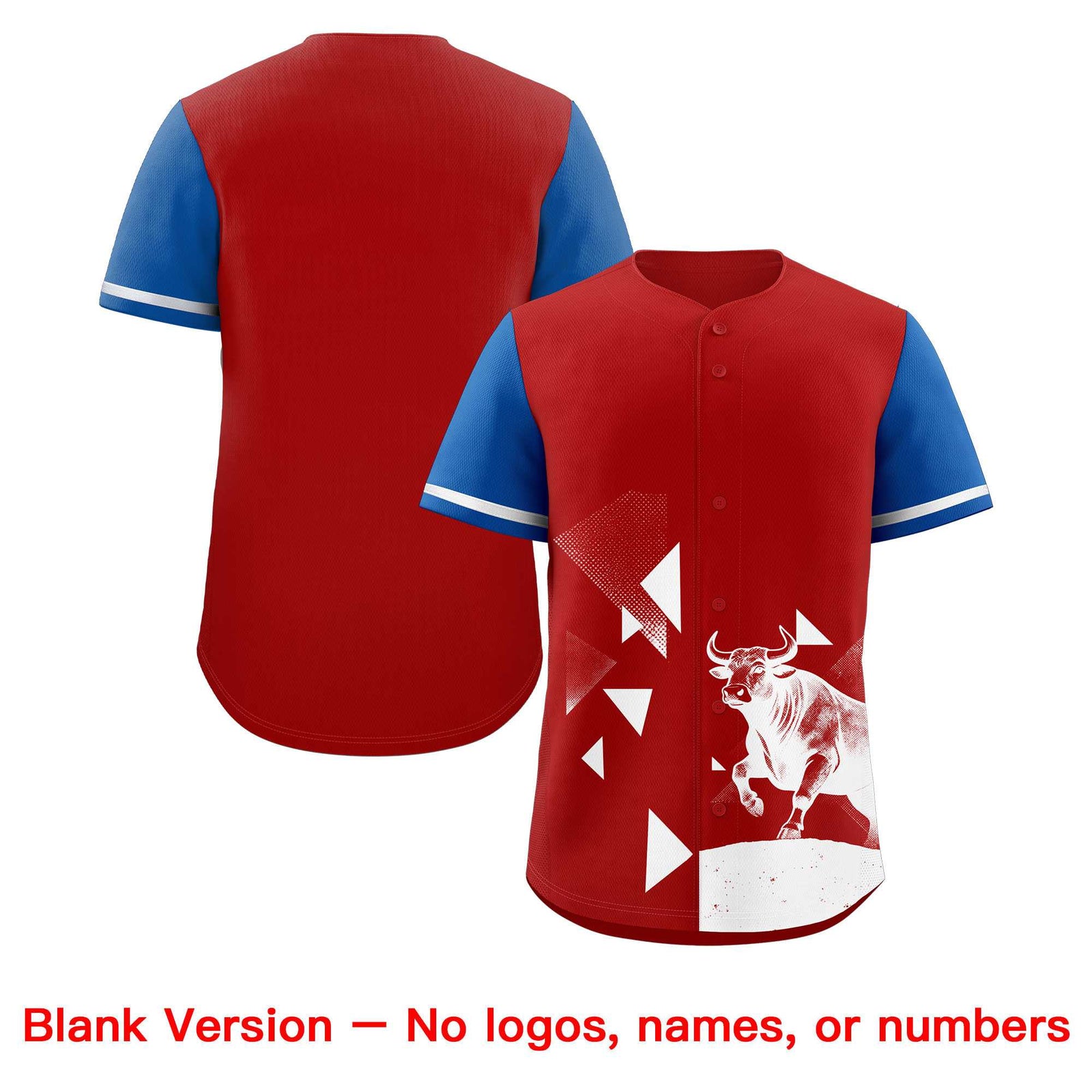 Custom Royal Red Raptor Series Raglan Sleeves Street Style Baseball Jersey