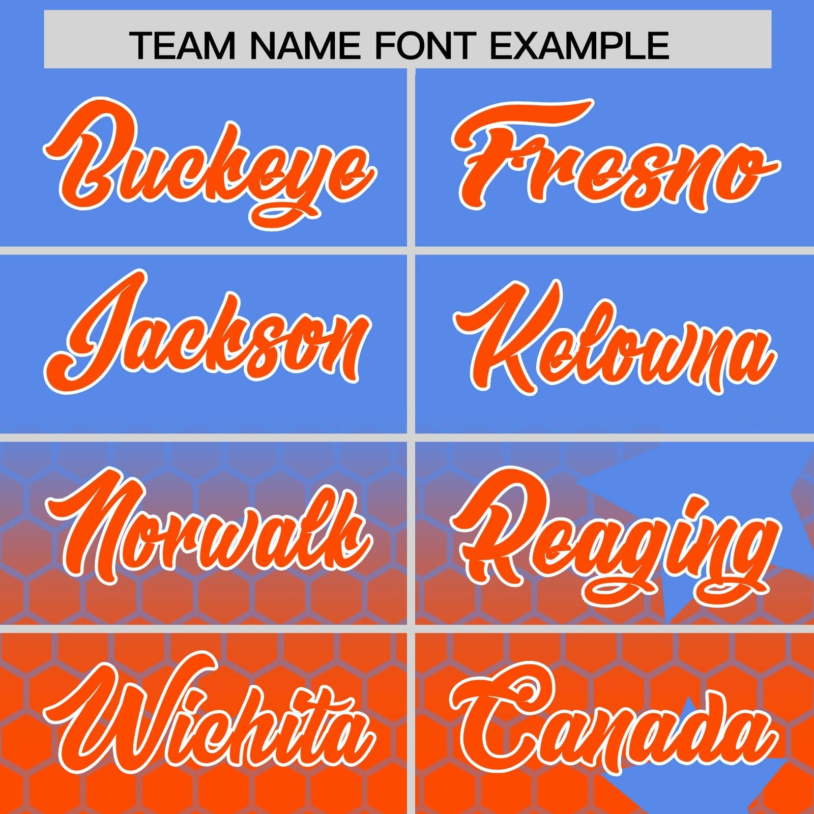 Custom Powder Blue Orange White Rising Stars Series Gradient Fashion Baseball Jersey| KXKSHOP