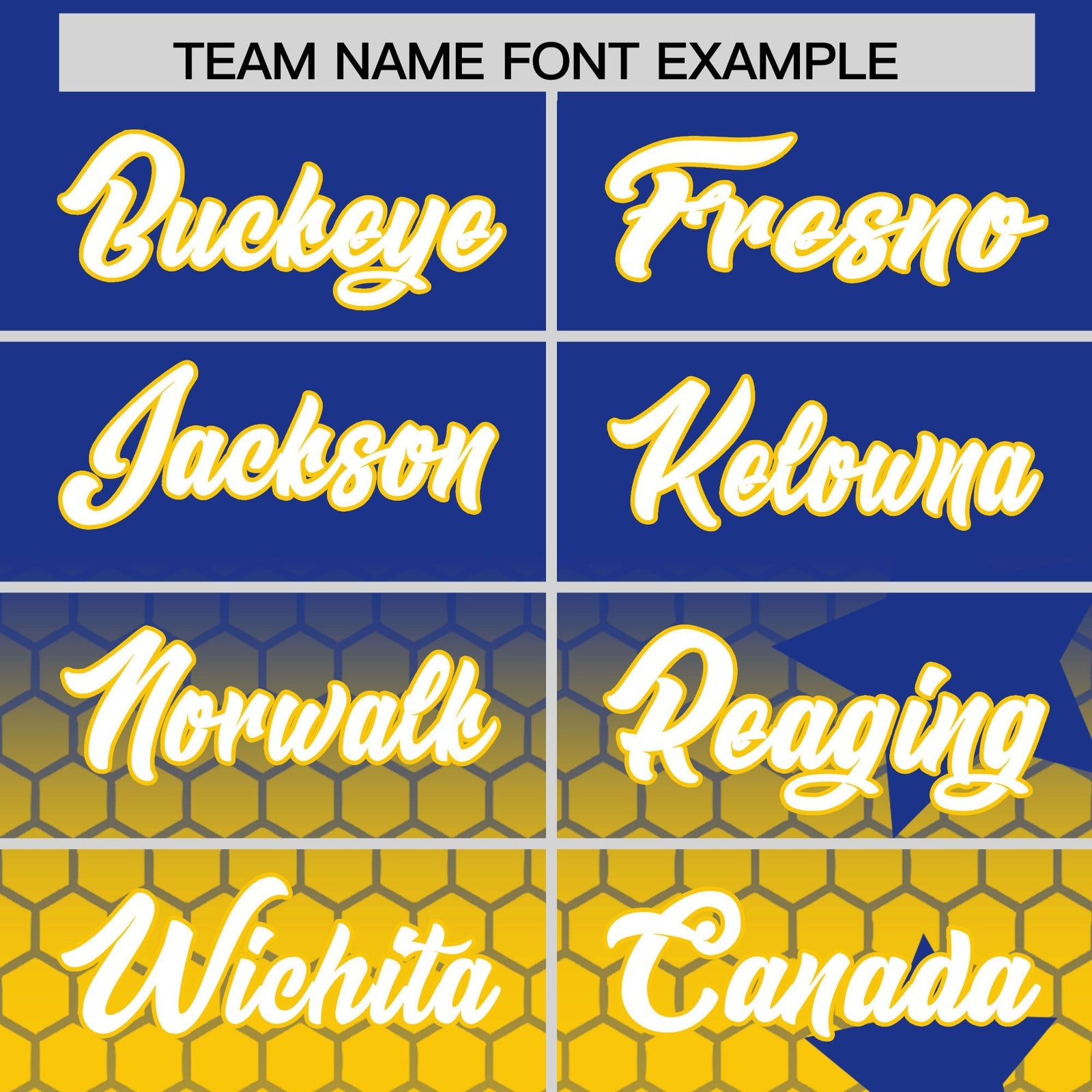Custom Royal Blue Gold White Rising Stars Series Gradient Fashion Baseball Jersey| KXKSHOP