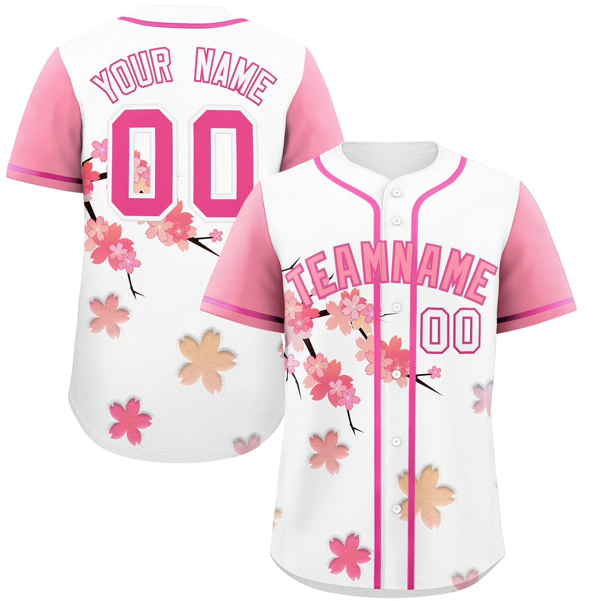 Custom White pink Gradient Fashion Elastic Baseball Jersey| KXKSHOP